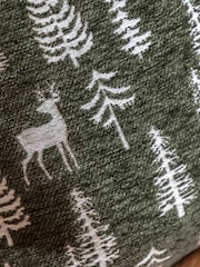 Gallery Home Green Forest Stag Chenille Cushion - Image 2 of 4