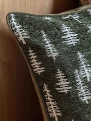 Gallery Home Green Forest Stag Chenille Cushion - Image 3 of 4