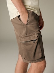 Brown 5 Pocket Utility Cargo Shorts - Image 2 of 5