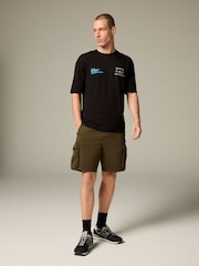 Khaki Green 5 Pocket Utility Cargo Shorts - Image 6 of 6