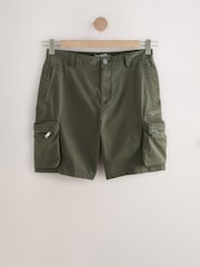 Khaki Green 5 Pocket Utility Cargo Shorts - Image 7 of 10