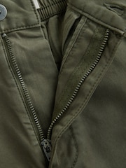 Khaki Green 5 Pocket Utility Cargo Shorts - Image 9 of 10