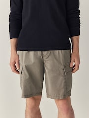 Sage Green Elasticated Waist Cargo Shorts - Image 1 of 10
