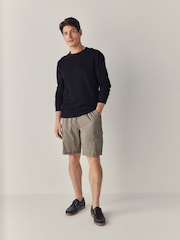 Sage Green Elasticated Waist Cargo Shorts - Image 2 of 10