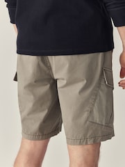 Sage Green Elasticated Waist Cargo Shorts - Image 3 of 10