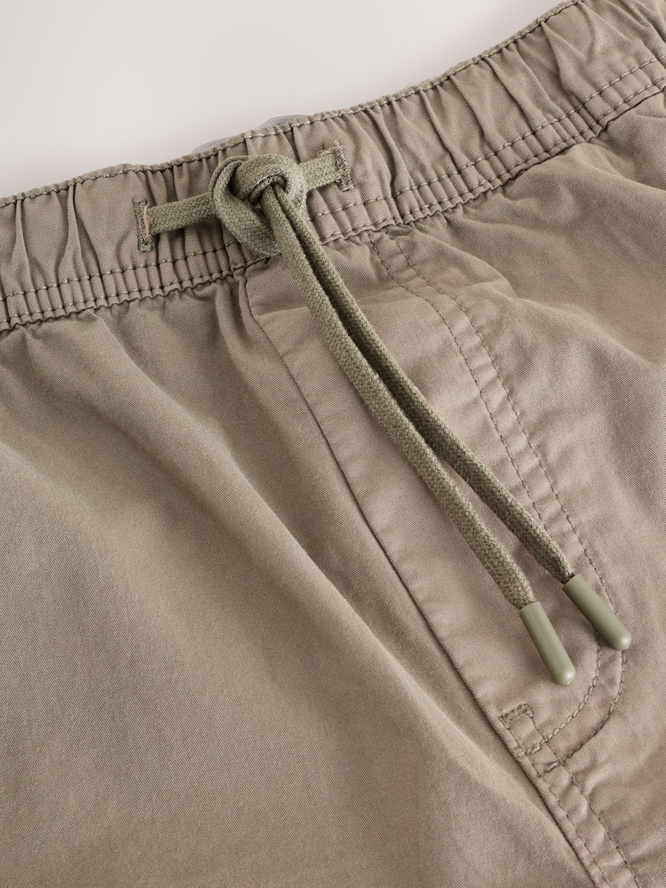 Sage Green Elasticated Waist Cargo Shorts - Image 7 of 10