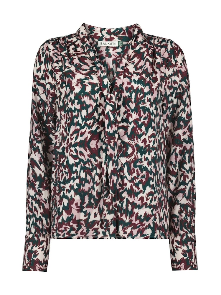 Baukjen Cream Effie Printed Tie Neck Blouse - Image 4 of 4 Baukjen Cream Effie Printed Tie Neck Blouse - Image 4 of 4