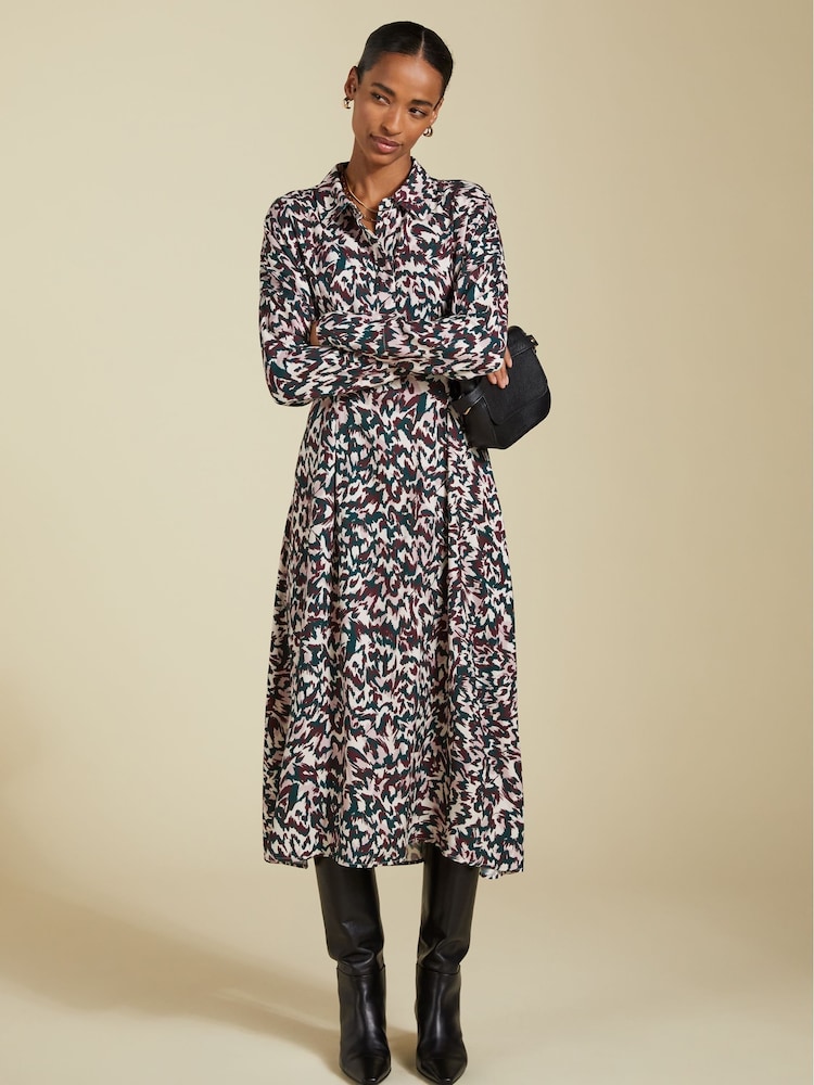 Baukjen Cream Becky Printed Midi Dress - Image 1 of 5