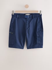 Navy Belted Ripstop Cargo Shorts - Image 7 of 11