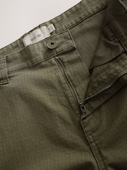 Khaki Green Belted Ripstop Cargo Shorts - Image 10 of 11