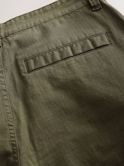 Khaki Green Belted Ripstop Cargo Shorts - Image 11 of 11
