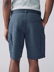 Blue Belted Ripstop Cargo Shorts - Image 4 of 5