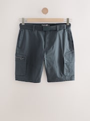 Blue Belted Ripstop Cargo Shorts - Image 6 of 10