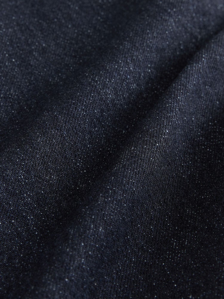 Indigo Blue Straight Fit Stretch Denim Shorts - Image 6 of 9