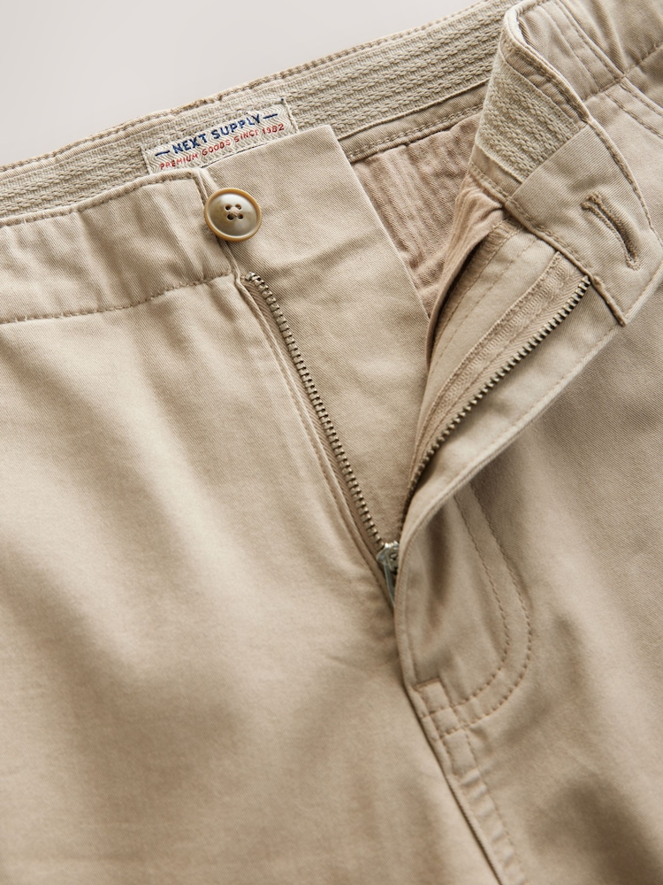 Black/Brown Stretch Cargo Shorts - Image 13 of 13