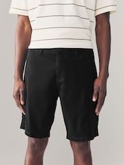 Black/Brown Stretch Cargo Shorts - Image 2 of 13