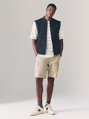 Black/Brown Stretch Cargo Shorts - Image 3 of 13