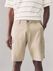 Black/Brown Stretch Cargo Shorts - Image 4 of 13