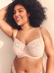 Розовый - F-K Non Pad Full Cup Ultimate Support Comfort Lace Bra - Изображение 5 из 8