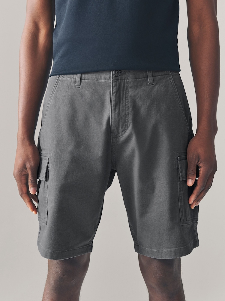 Navy/Charcoal Stretch Cargo Shorts - Image 1 of 13