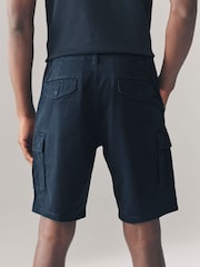 Navy/Charcoal Stretch Cargo Shorts - Image 3 of 13