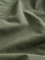 Olive Green Lightweight Belted Cargo Shorts - Image 9 of 10