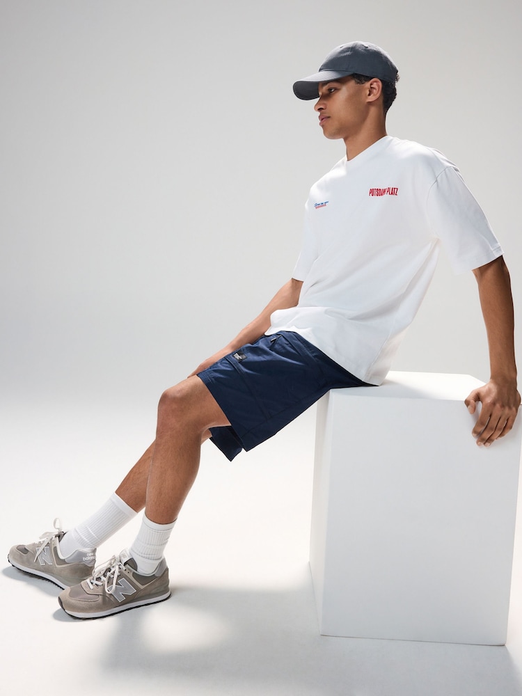 Azul marino - Lightweight Belted Cargo Shorts - Imagen 2 de 10 Azul marino - Lightweight Belted Cargo Shorts - Imagen 2 de 10