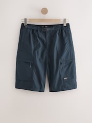Navy Lightweight Belted Cargo Shorts - Image 6 of 10