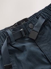 Navy Lightweight Belted Cargo Shorts - Image 9 of 10