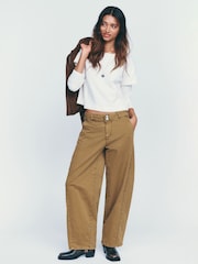 Gul - Anthropologie Pilcro Aero Wide-Leg Chino Trousers - Bilde 2 av 5