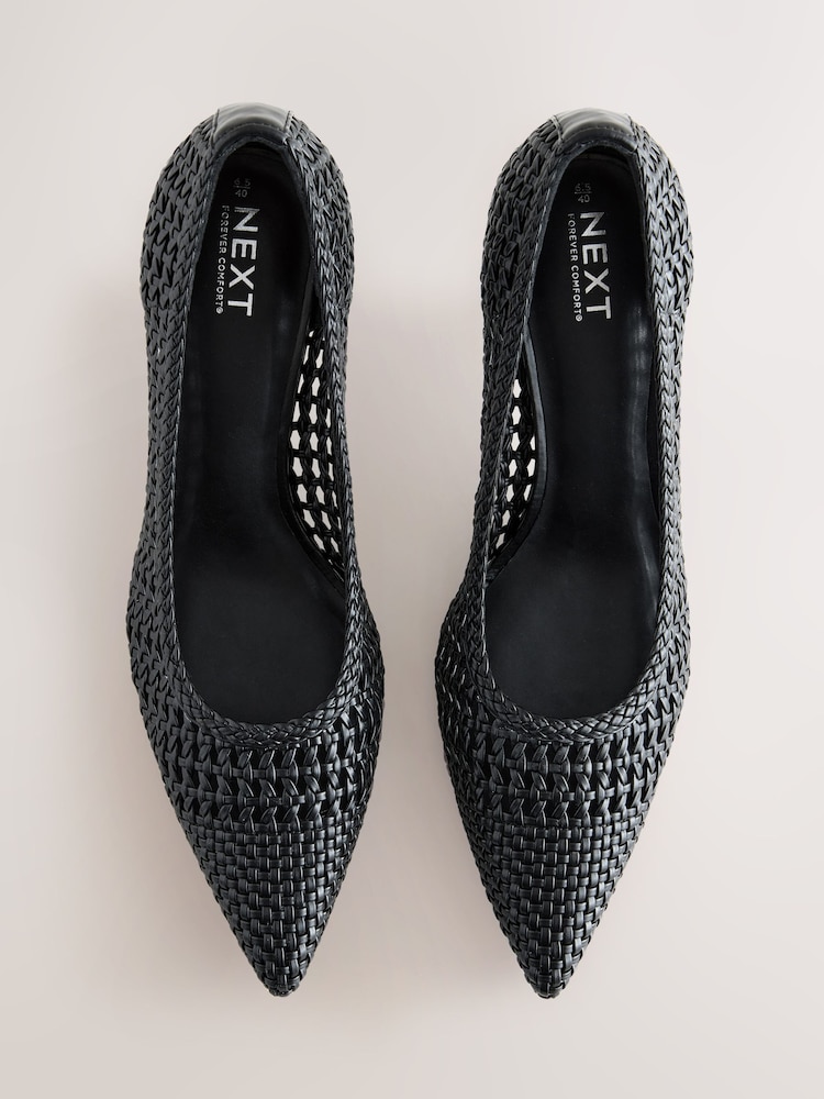Schwarz - Forever Comfort® Spitze Weave Pumps mit Court-Absätzen - Bild 2 von 6 Schwarz - Forever Comfort® Spitze Weave Pumps mit Court-Absätzen - Bild 2 von 6