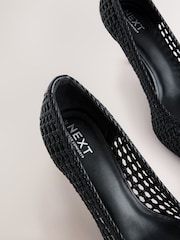 Black Forever Comfort® Point Toe Weave Court Heel Shoes - Image 4 of 6