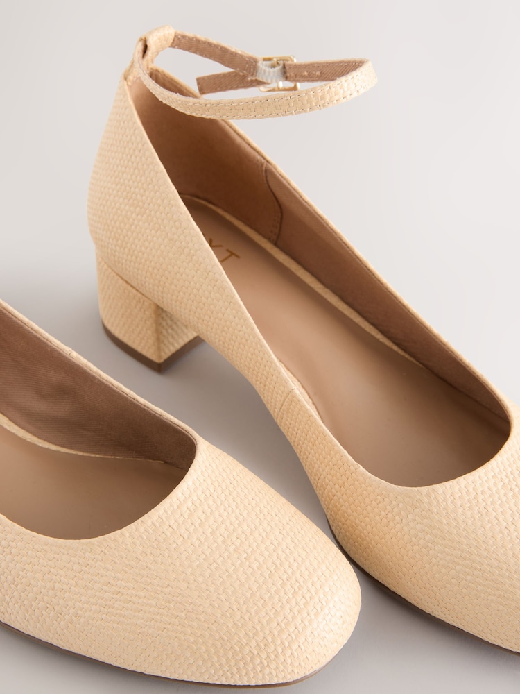 Neutral Forever Comfort® Round Toe Low Block Courts - Image 9 of 9