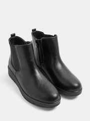 Yours Curve Black Extra Wide Fit Wedge Chelsea Boots - Image 2 of 5