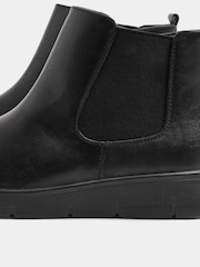 Yours Curve Black Extra Wide Fit Wedge Chelsea Boots - Image 5 of 5