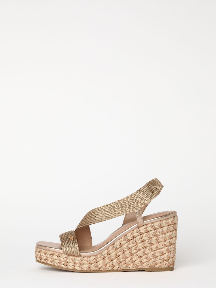 Dorado rosa - Lipsy Alto Asymmetric Strappy Elastic Wedges - Imagen 5 de 5 Dorado rosa - Lipsy Alto Asymmetric Strappy Elastic Wedges - Imagen 5 de 5
