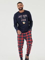 Society 8 Blue Mens Just Here For The Pyjamas - Image 1 of 4