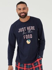 Society 8 Blue Mens Just Here For The Pyjamas - Image 2 of 4