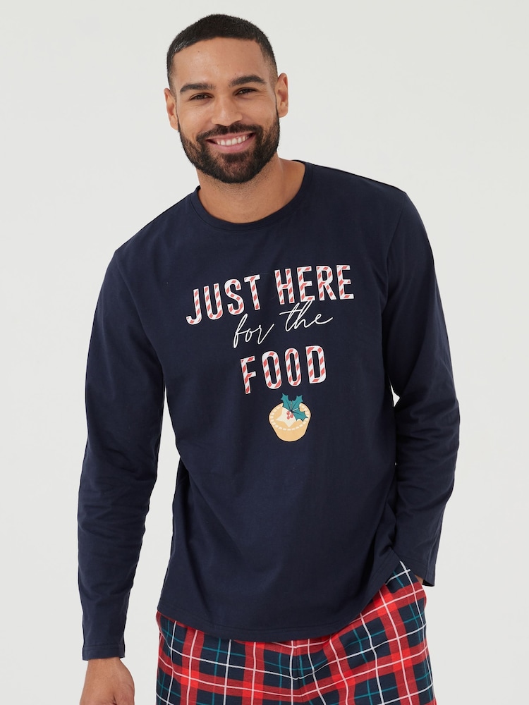 Society 8 Blue Mens Just Here For The Pyjamas - Image 2 of 4 Society 8 Blue Mens Just Here For The Pyjamas - Image 2 of 4