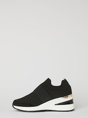 Lipsy Black Chunky Wedge Pull On Runner Trainers - Image 5 of 5