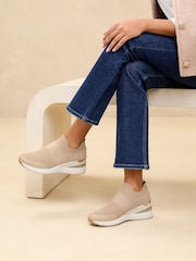 Lipsy Neutral Chunky Wedge Pull On Runner Trainers - Image 1 of 5