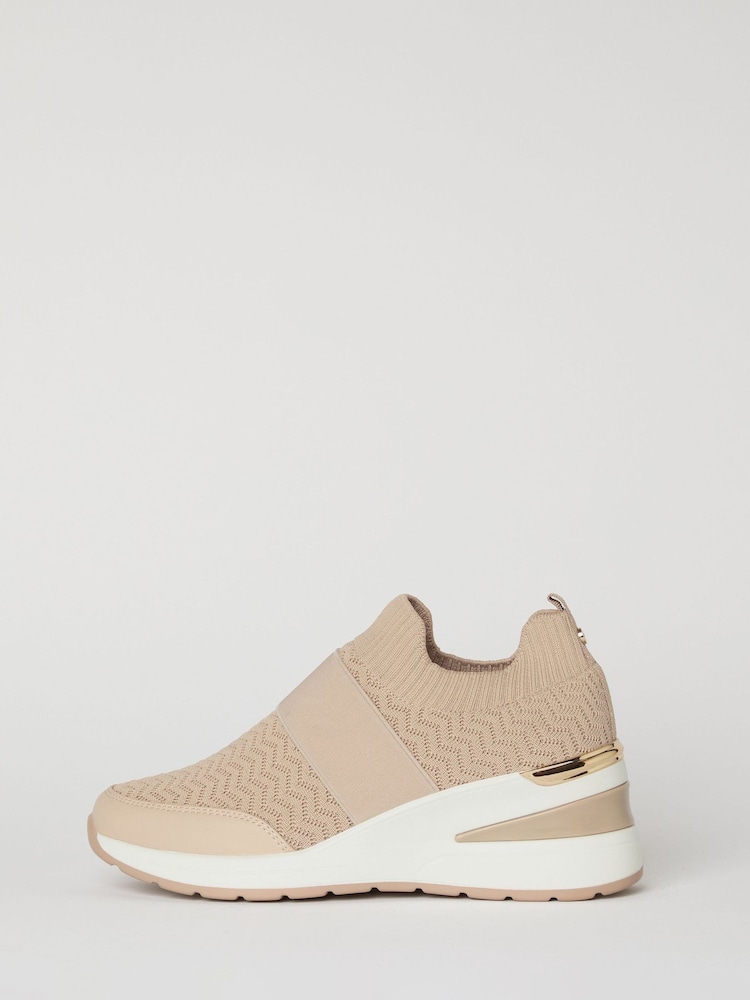 Lipsy Neutral Chunky Wedge Pull On Runner Trainers - Image 5 of 5