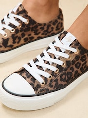Нейтральный - Кроссовки Lipsy Low Top на шнуровке из парусины - Image 2 of 5