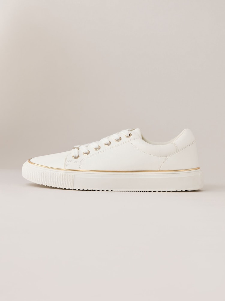 Lipsy Flat Chunky Lace Up Faux Leather Trainers - Image 5 of 5 Lipsy Flat Chunky Lace Up Faux Leather Trainers - Image 5 of 5