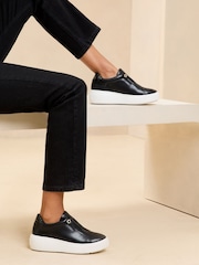 Lipsy Black Chunky Pull On Flatform Trainers - Image 2 of 5