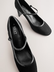 Black Extra Wide Fit Forever Comfort® Round Toe Mary Jane Block Court Shoes - Image 5 of 6