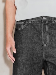 Black Edit Jort Denim Shorts - Image 6 of 11