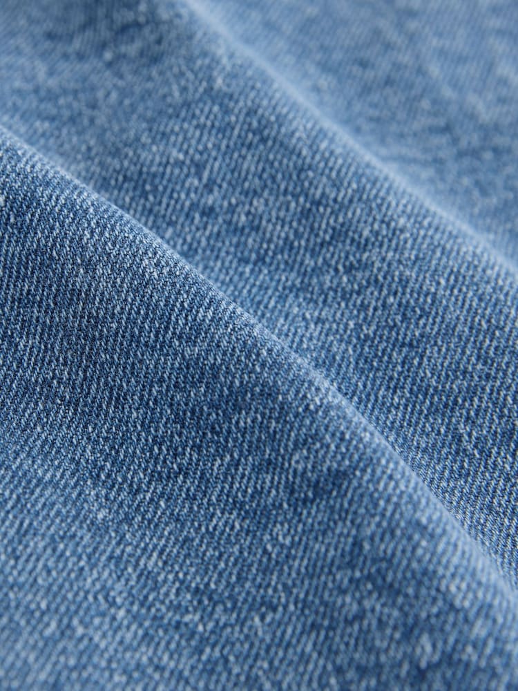 Light Blue Slim Fit Stretch Denim Shorts - Image 6 of 9