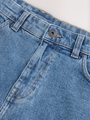 Light Blue Slim Fit Stretch Denim Shorts - Image 7 of 9