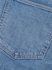 Light Blue Slim Fit Stretch Denim Shorts - Image 9 of 9